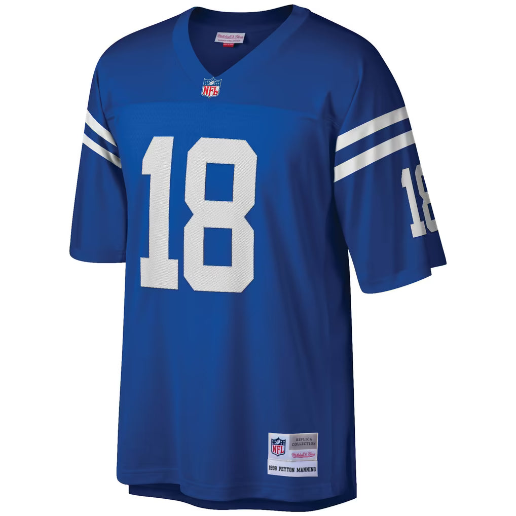 INDIANAPOLIS COLTS PEYTON MANNING #18 BLUE THROWBACK FOOTBALL JERSEY