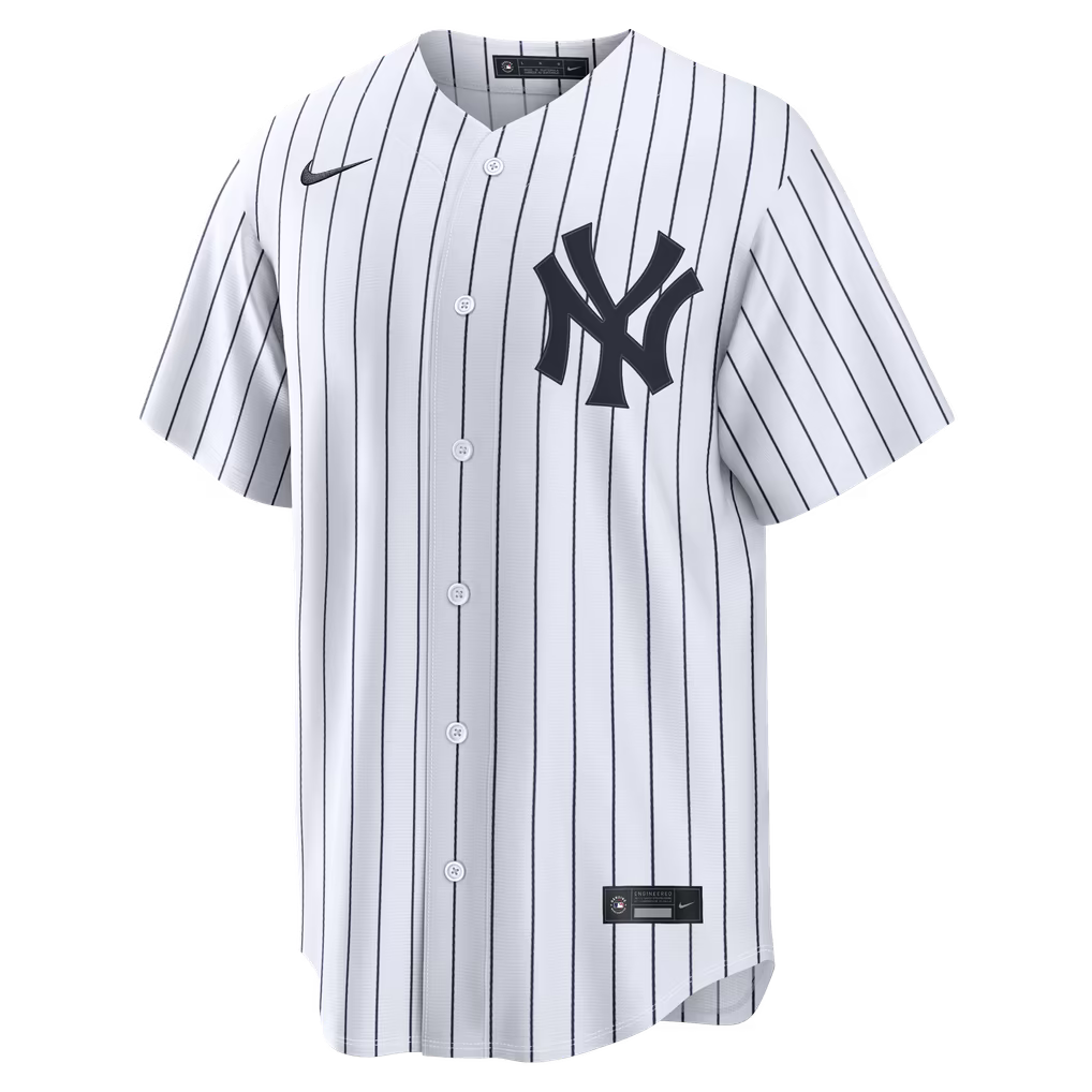NEW YORK YANKEES AARON JUDGE #99 PINSTRIPE WHITE BASEBALL JERSEY