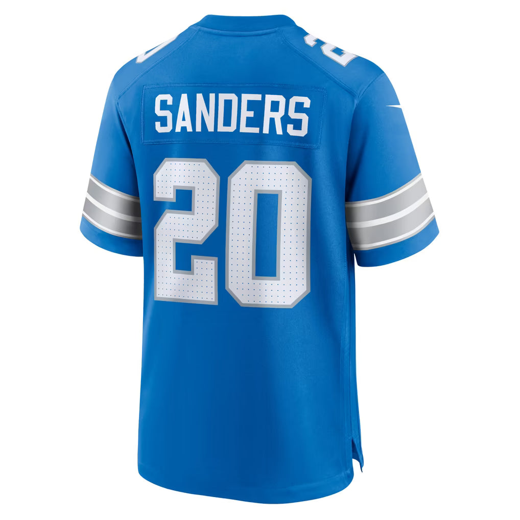 DETROIT LIONS BARRY SANDERS #20 BLUE THROWBACK FOOTBALL JERSEY