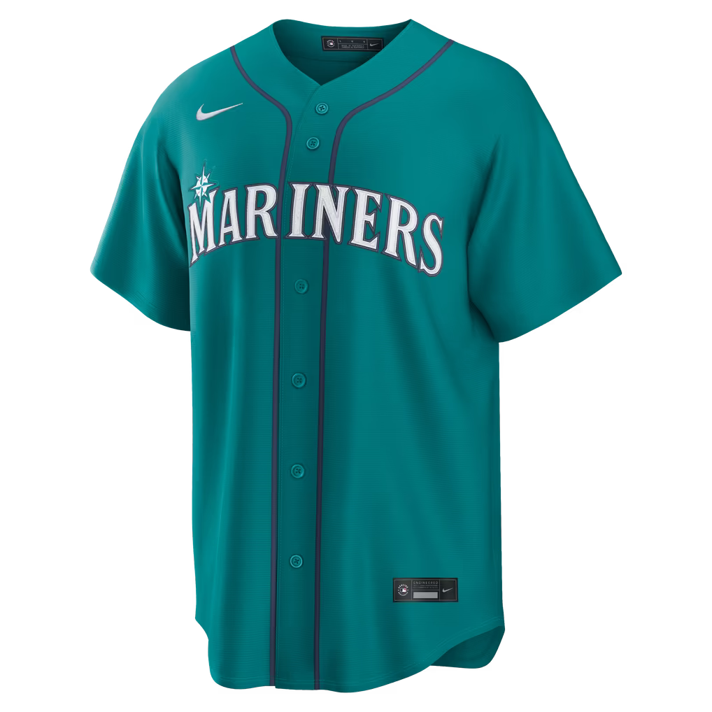 SEATTLE MARINERS CAL RALEIGH #29 TEAL AQUA BASEBALL JERSEY