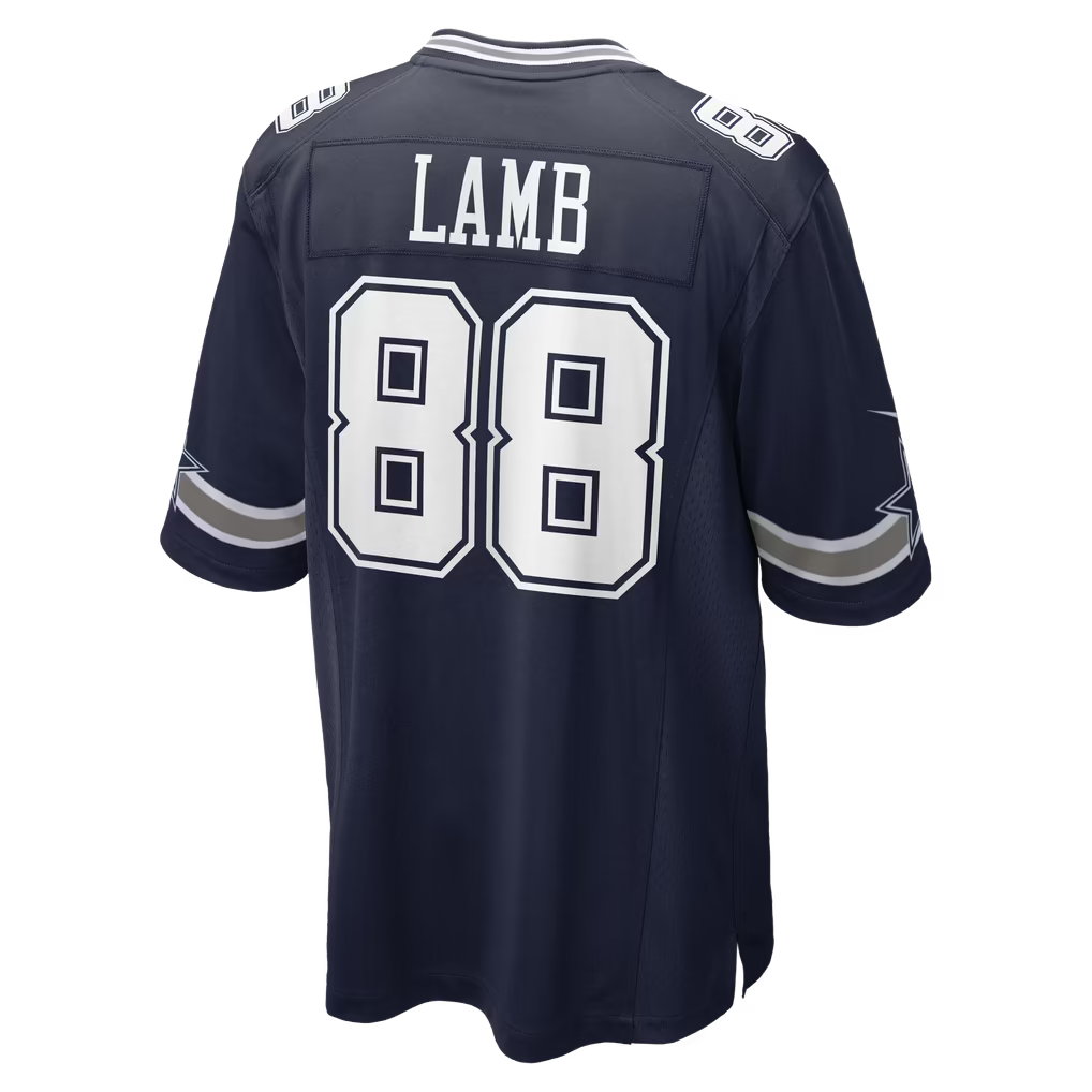 DALLAS COWBOYS CEEDEE LAMB #88 NAVY BLUE MEN'S FOOTBALL JERSEY