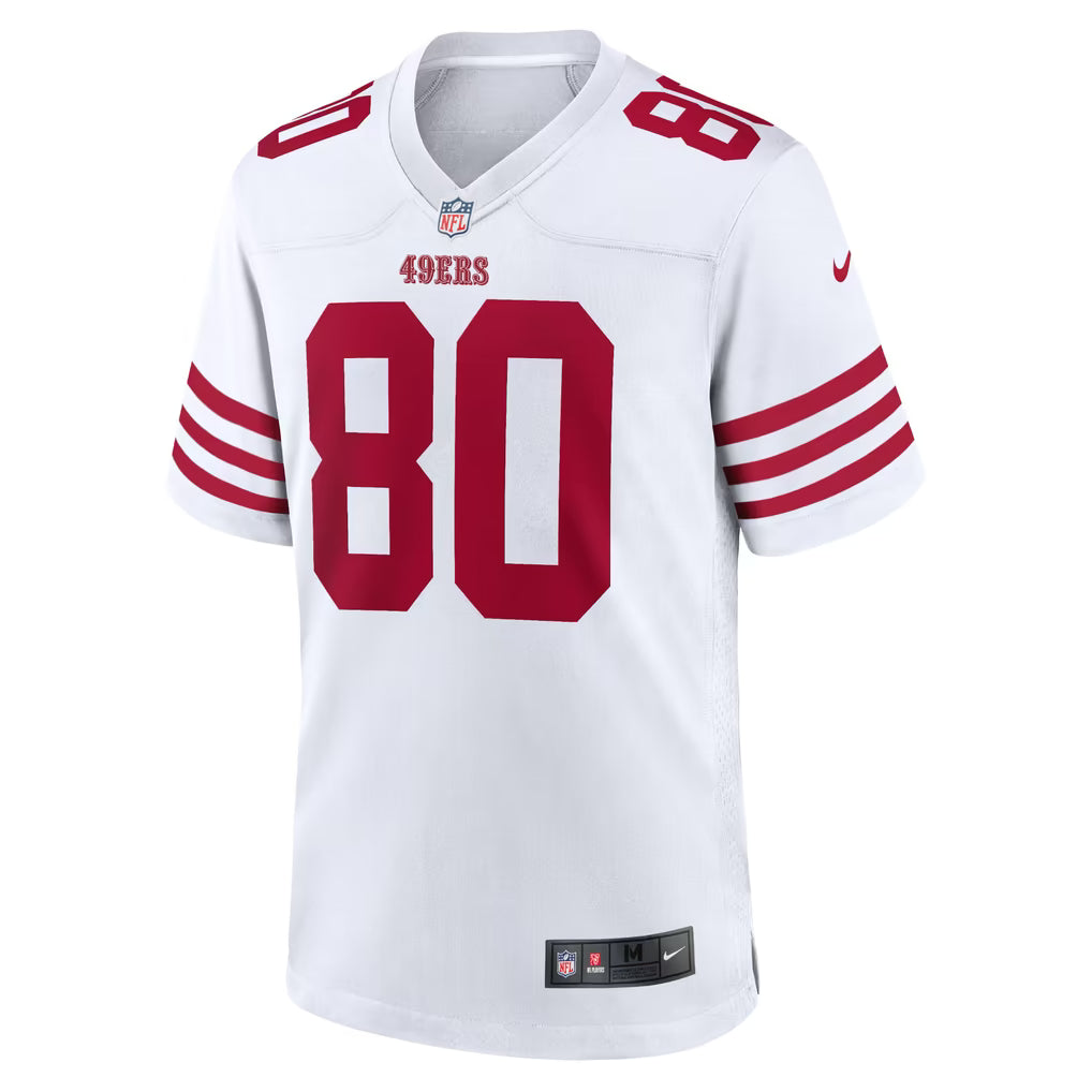 SAN FRANCISCO 49ERS JERRY RICE #80 WHITE & RED THROWBACK NFL JERSEY