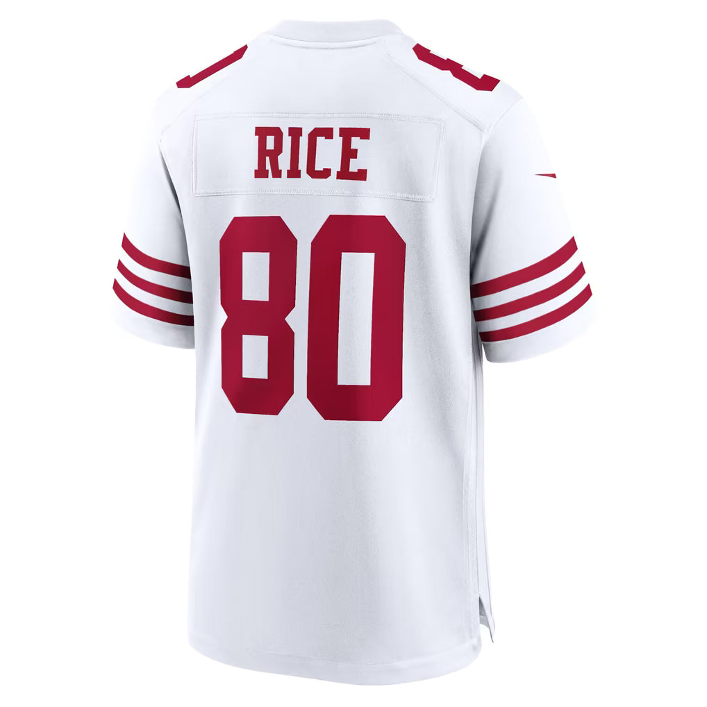 SAN FRANCISCO 49ERS JERRY RICE #80 WHITE & RED THROWBACK NFL JERSEY