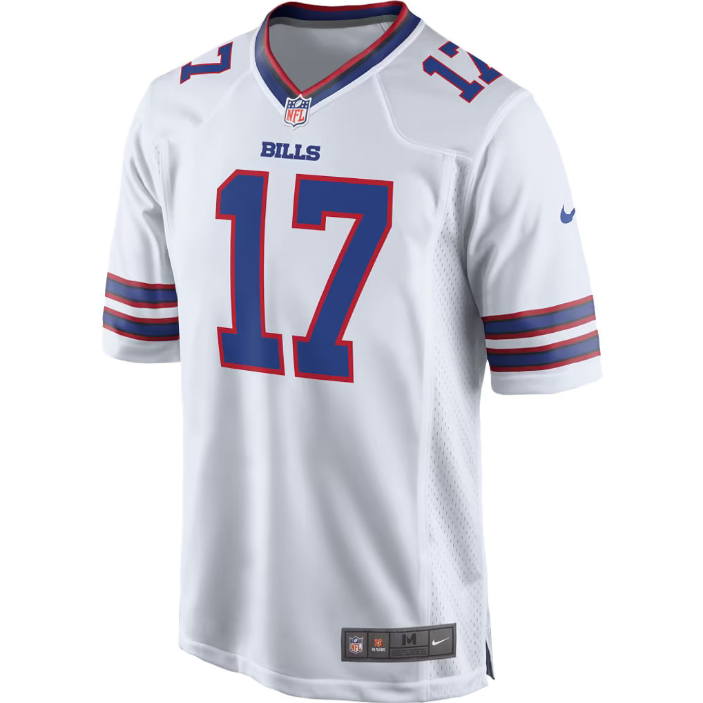 BUFFALO BILLS JOSH ALLEN #17 WHITE FOOTBALL JERSEY