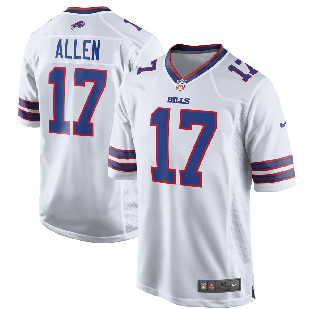 BUFFALO BILLS JOSH ALLEN #17 WHITE FOOTBALL JERSEY