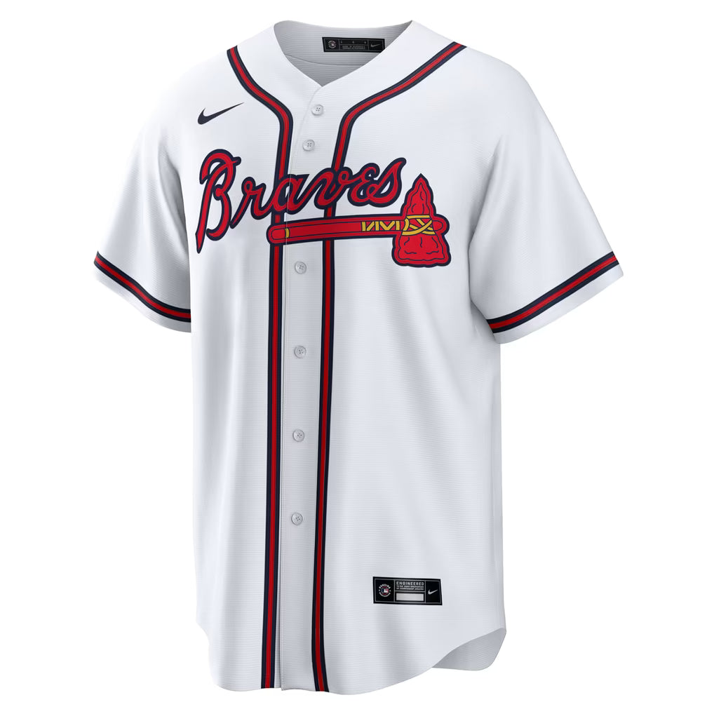 ATLANTA BRAVES ACUÑA JR #13 WHITE & RED BASEBALL MLB JERSEY