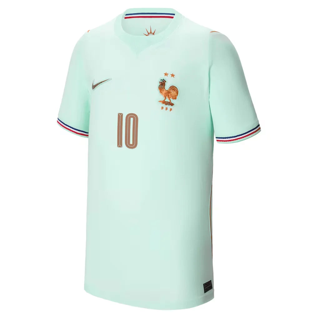 FRANCE 2026 AWAY MBAPPE #10 AQUA COLOR SOCCER JERSEYS