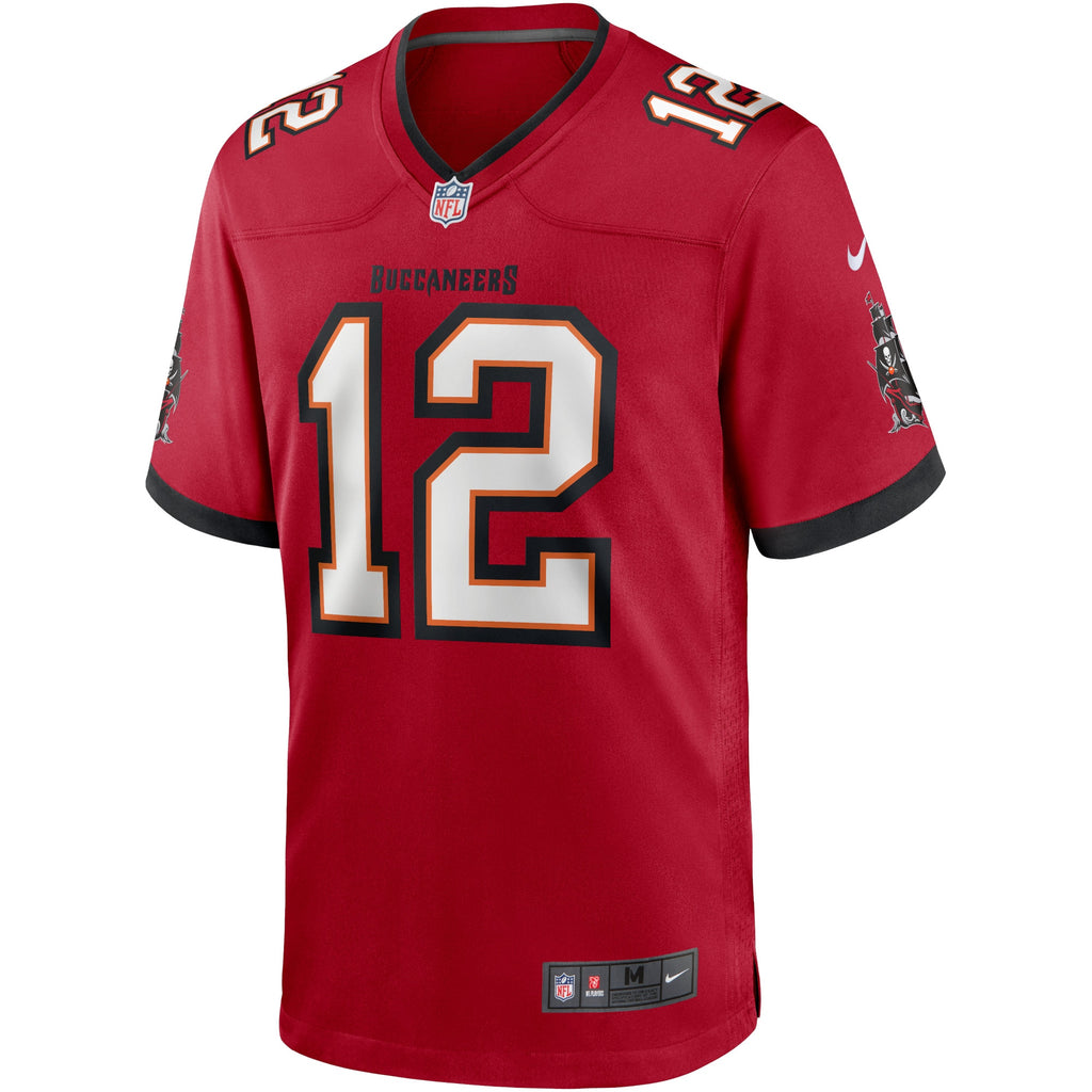 TAMPA BAY BUCCANEERS TOM BRADY #12 RED THROWBACK FOOTBALL JERSEY