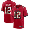 TAMPA BAY BUCCANEERS TOM BRADY #12 RED THROWBACK FOOTBALL JERSEY