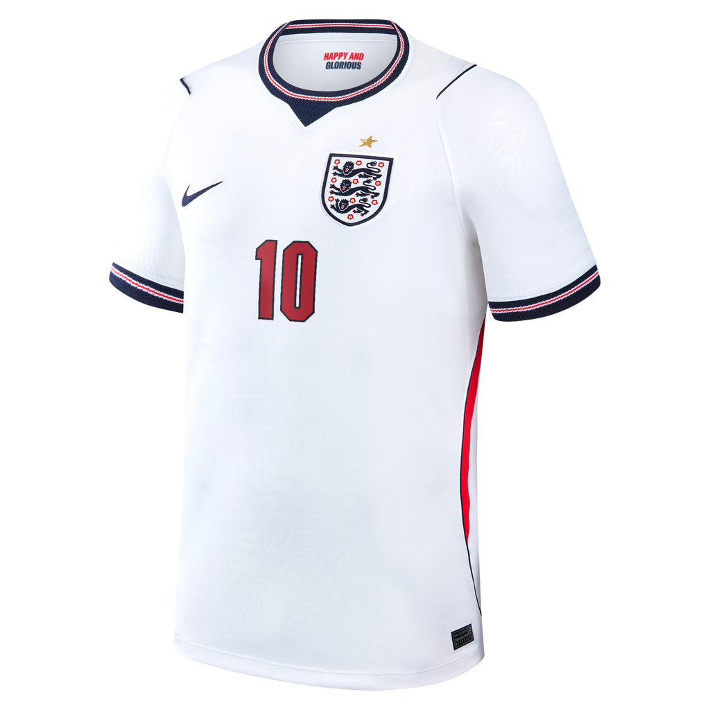 ENGLAND 2026 HOME JUDE BELLINGHAM #10 WHITE & RED SOCCER JERSEY
