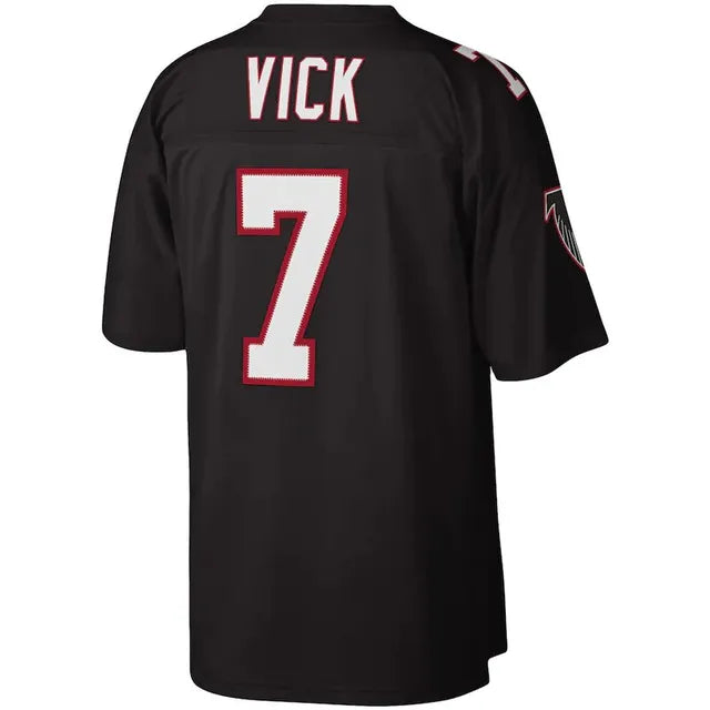 ATLANTA FALCONS MICHAEL VICK #7 - BLACK & WHITE THROWBACK FOOTBALL JERSEY
