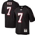 ATLANTA FALCONS MICHAEL VICK #7 - BLACK & WHITE THROWBACK FOOTBALL JERSEY