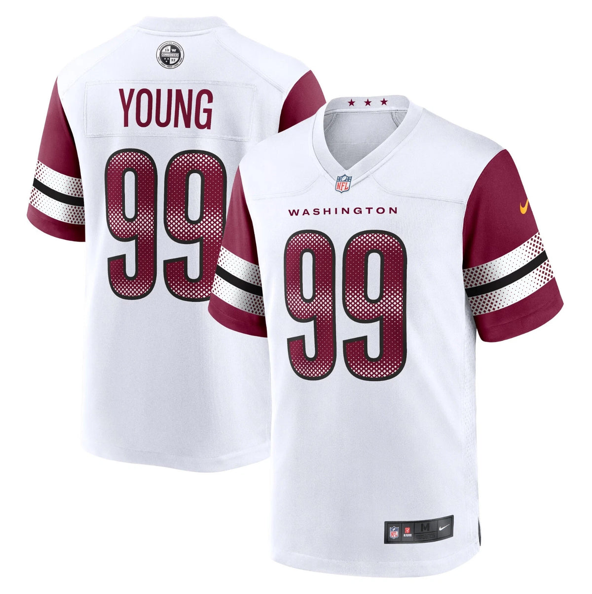 WASHINGTON COMMANDERS JAY YOUNG #99 WHITE AUTHENTIC NFL JERSEY