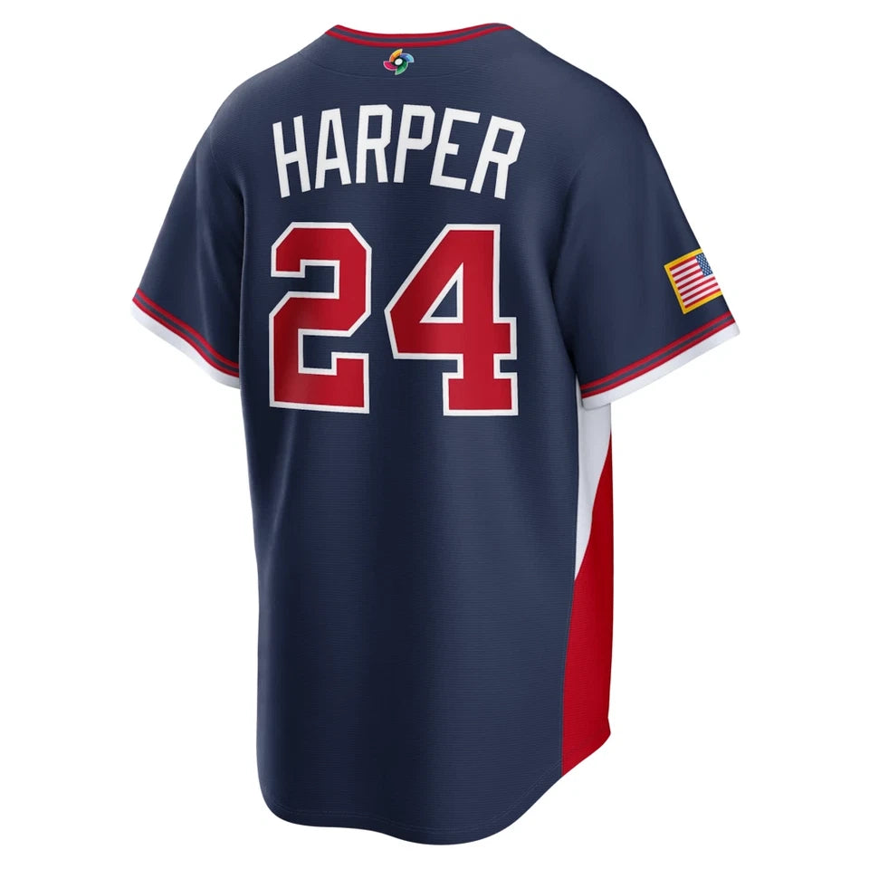 USA BASEBALL BRYCE HARPER #24 NAVY 2026 JERSEY