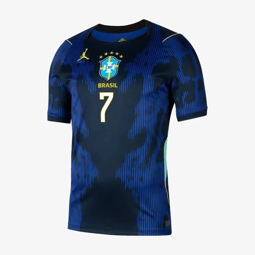 BRAZIL 2026 AWAY VINI JR. #7 BLUE JORDAN SOCCER JERSEYS