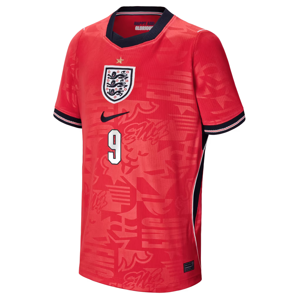 ENGLAND 2026 AWAY HARRY KANE #9 RED SOCCER JERSEY