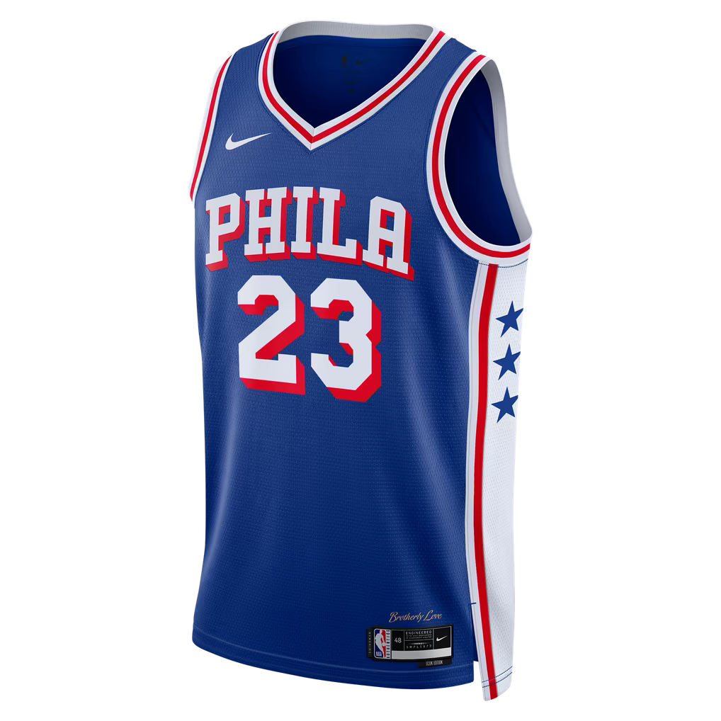 PHILADELPHIA 76ERS LEBRON JAMES #23 BLUE BASKETBALL JERSEY