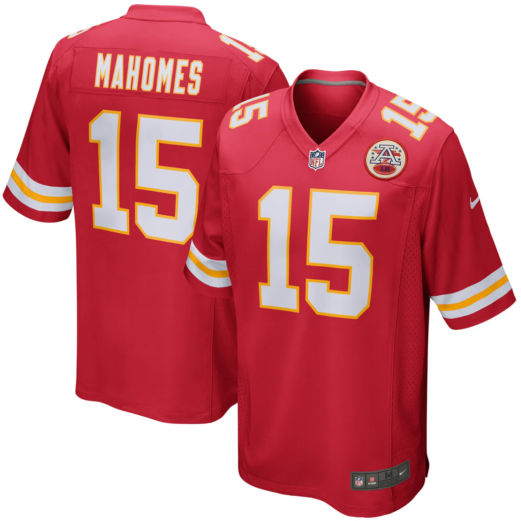 KANSAS CITY CHIEFS PATRICK MAHOMES #15 RED FOOTBALL JERSEY